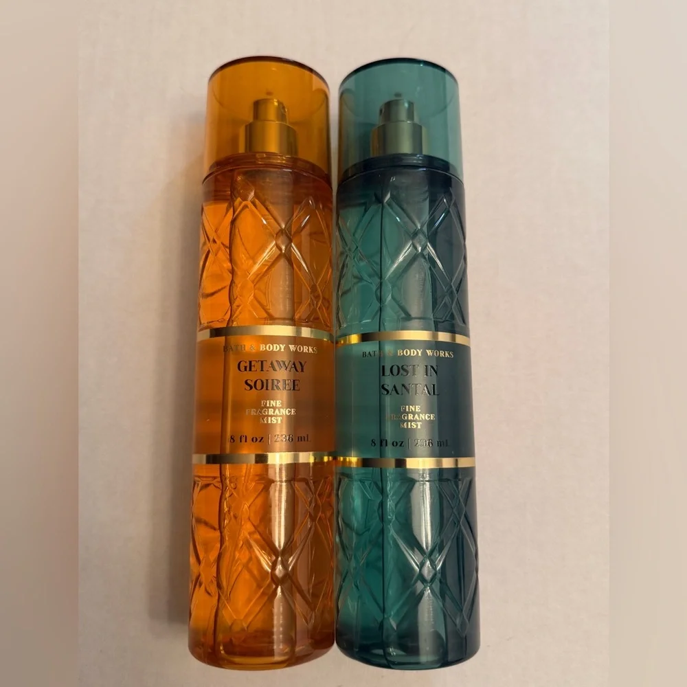 NEW Bath &‎ Body Works Lost In Santal And Getaway Soiree Full Size 8 oz.